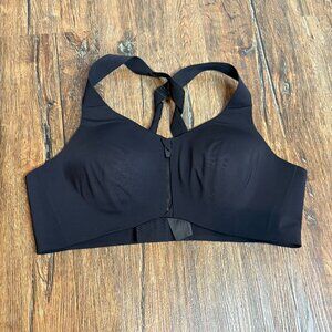 Knix black front zipper sports bra